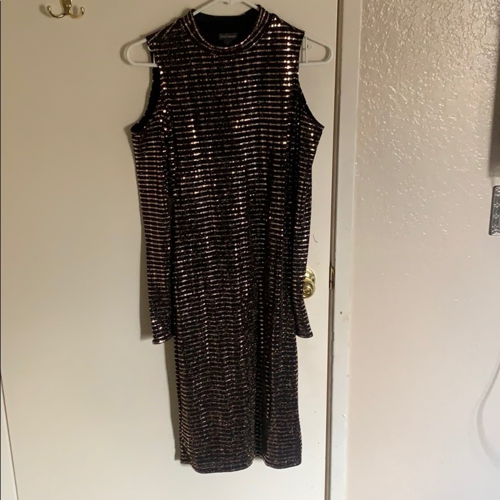 Sequins bronze dress